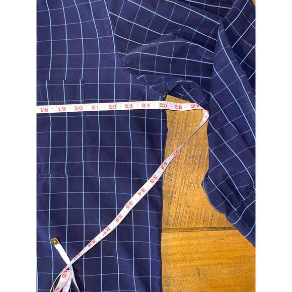 Mens Luciana Barbera Blue Dark Purple Soft Made in Italy Button Down Shirt L - Picture 6 of 6